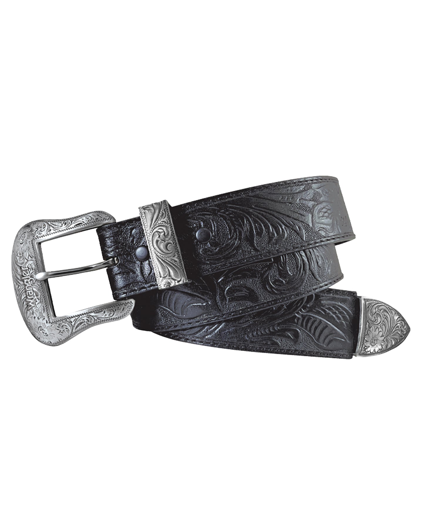 Floral Embossed Belt - 7912390-001 by Wrangler Accessories from Skip’s Western Outfitters | GEM-7912390-001-S