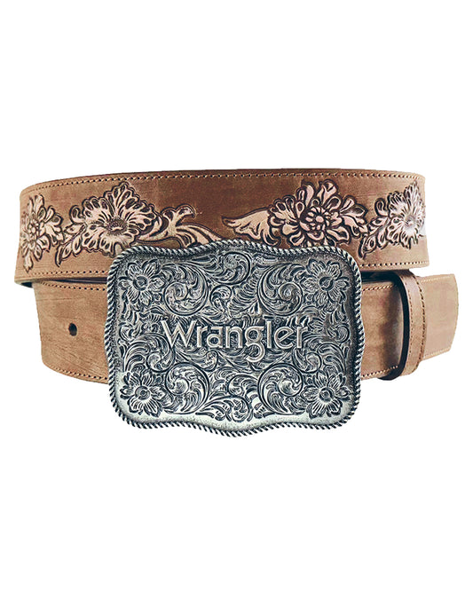 Women's Floral Painted Belt - 7915390-210 by Wrangler Accessories from Skip’s Western Outfitters | GEM-7915390-210-S