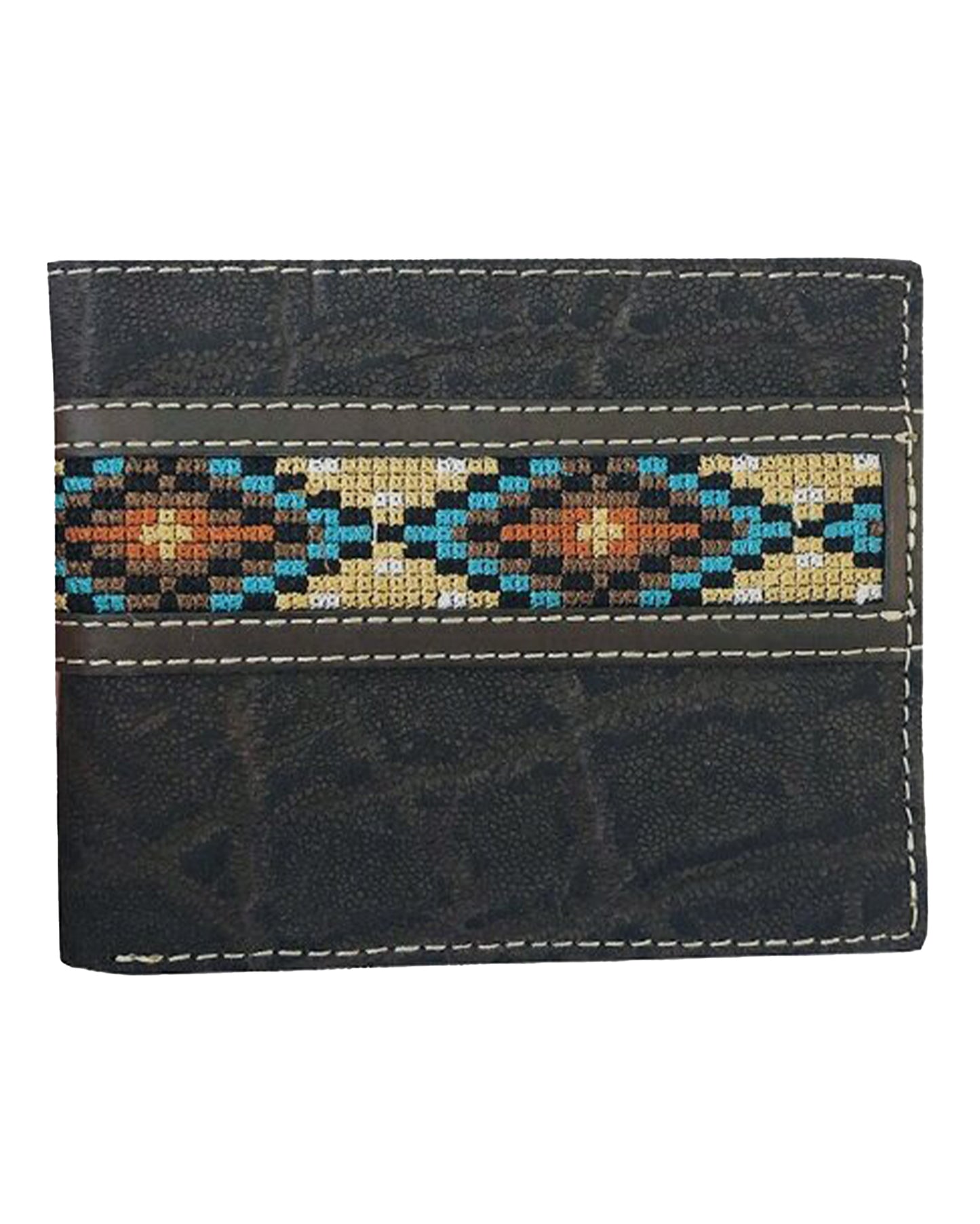 Distressed Leather Bi Fold Wallet by Roper Belts from Skip’s Western Outfitters | GEM-8140000-O/S-BROWN