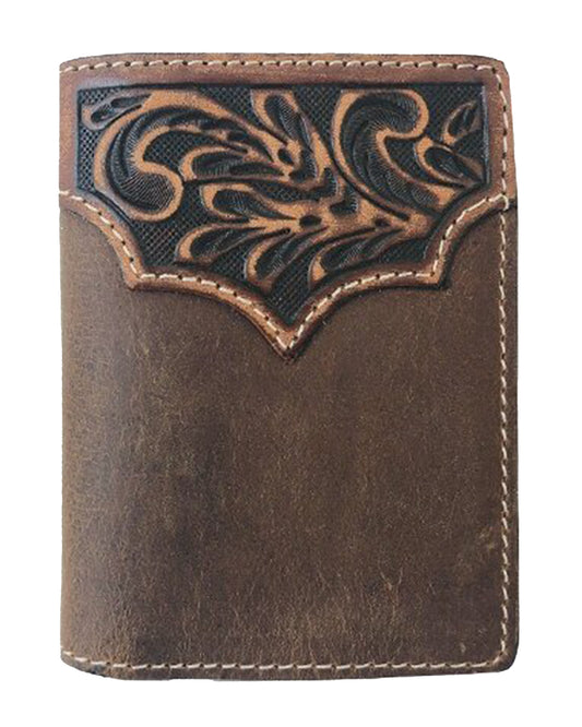 Genuine Trifold Wallet by Roper Belts from Skip’s Western Outfitters | GEM-8145000-O/S-TAN