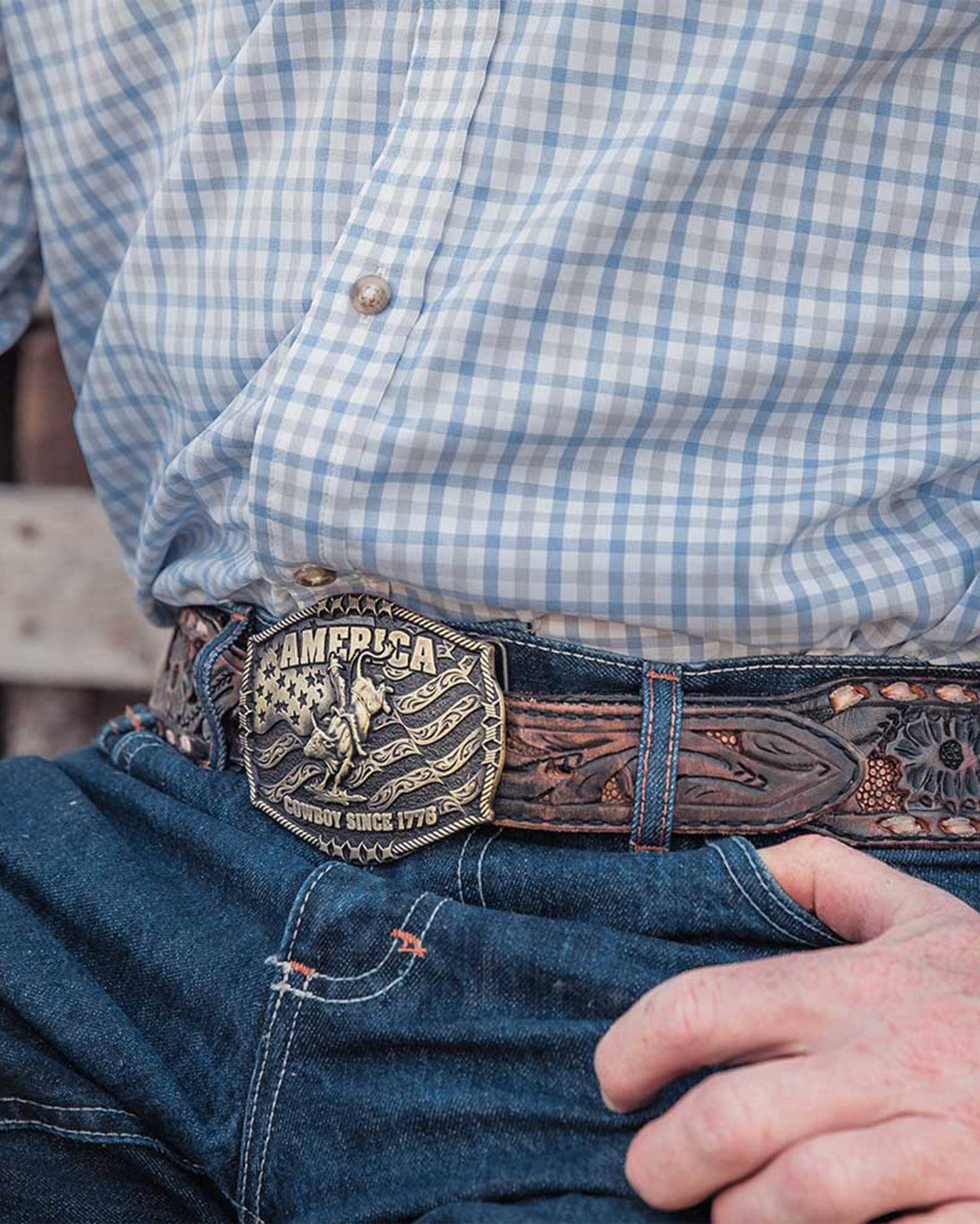 Cowboy Since 1776 Attitude Buckle