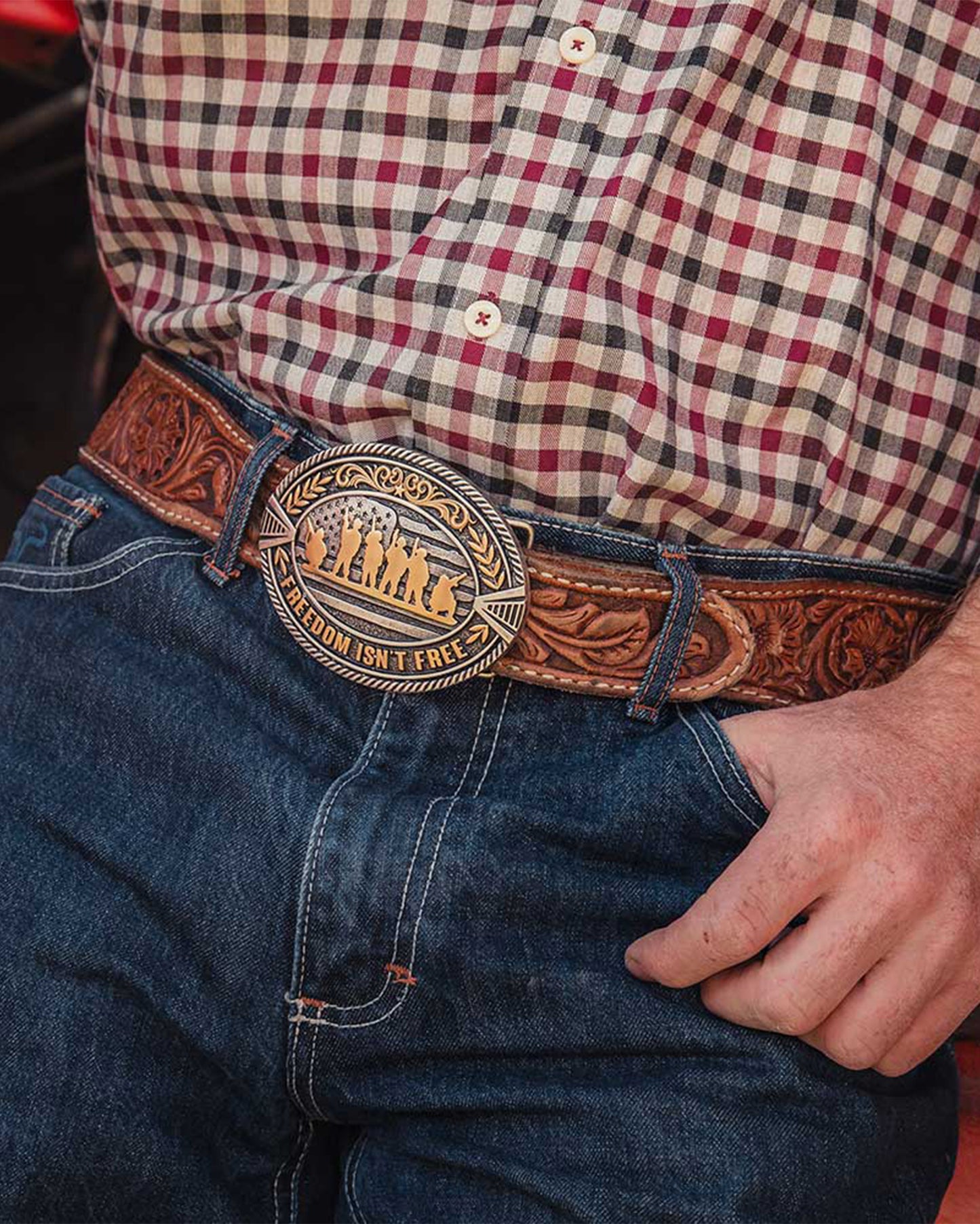 Freedom Isn't Free Attitude Buckle