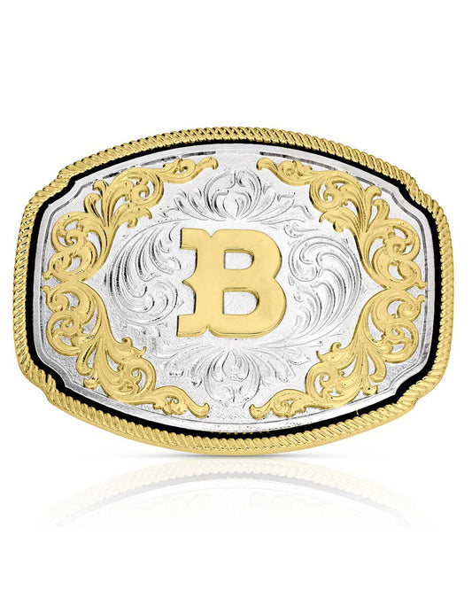 Western Initial "B" Buckle by Montana Silversmiths from Skip’s Western Outfitters | MON-A1047B-O/S