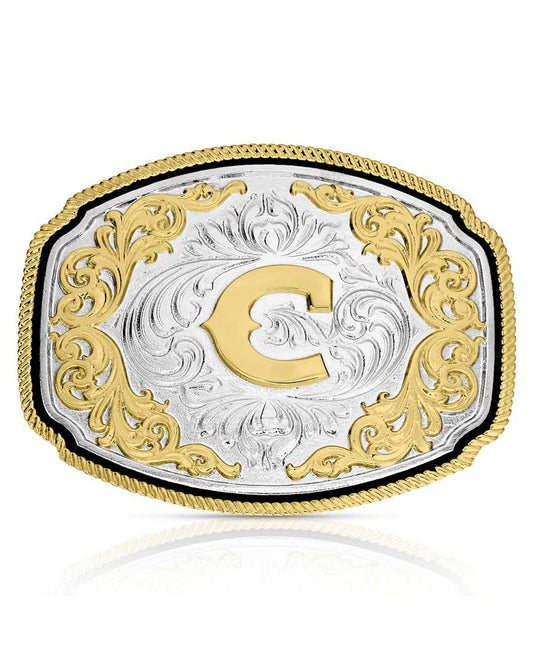 Western Initial "C" Buckle by Montana Silversmiths from Skip’s Western Outfitters | MON-A1047C-O/S