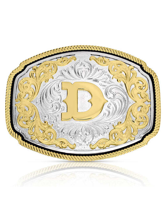 Western Initial "D" Buckle by Montana Silversmiths from Skip’s Western Outfitters | MON-A1047D-O/S