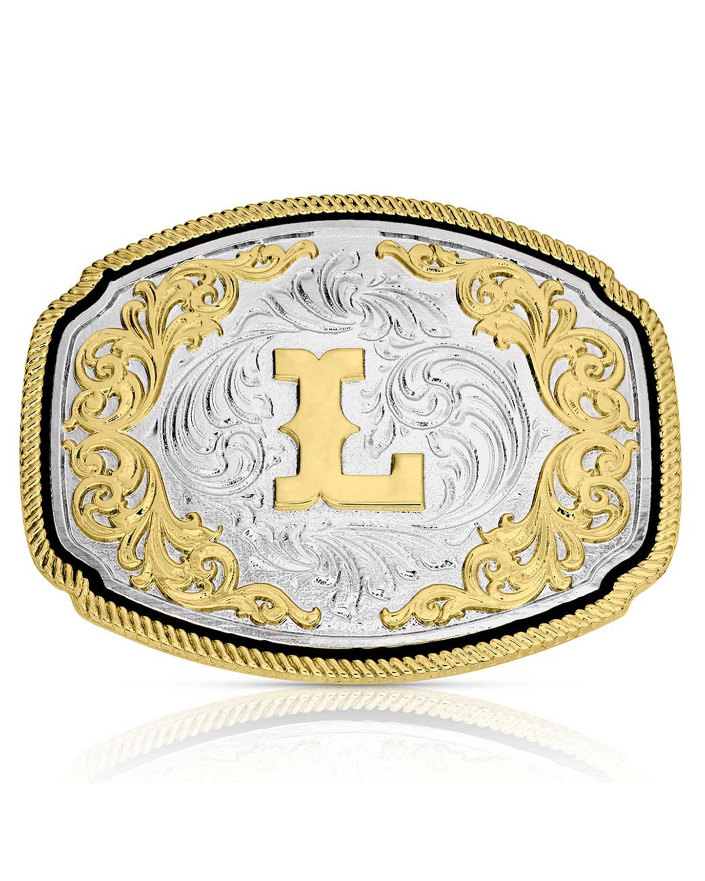 Western Initial "L" Buckle by Montana Silversmiths from Skip’s Western Outfitters | MON-A1047L-O/S
