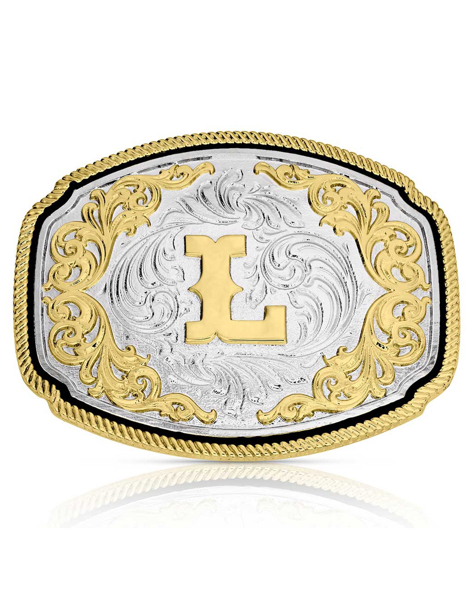 Western Initial "L" Buckle by Montana Silversmiths from Skip’s Western Outfitters | MON-A1047L-O/S