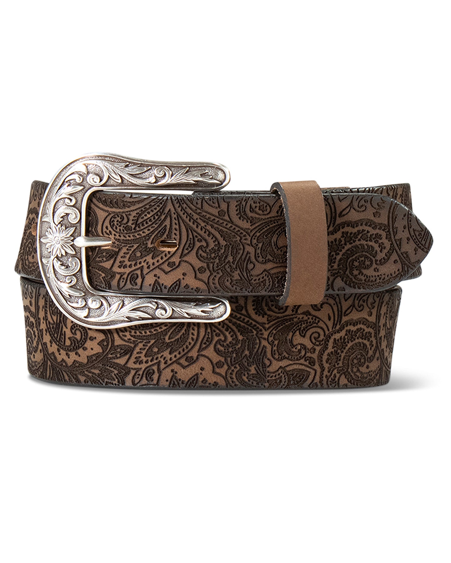 Women's Paisley Leather Belt