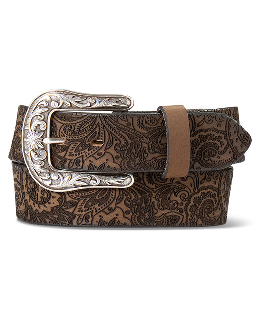 Women's Paisley Leather Belt