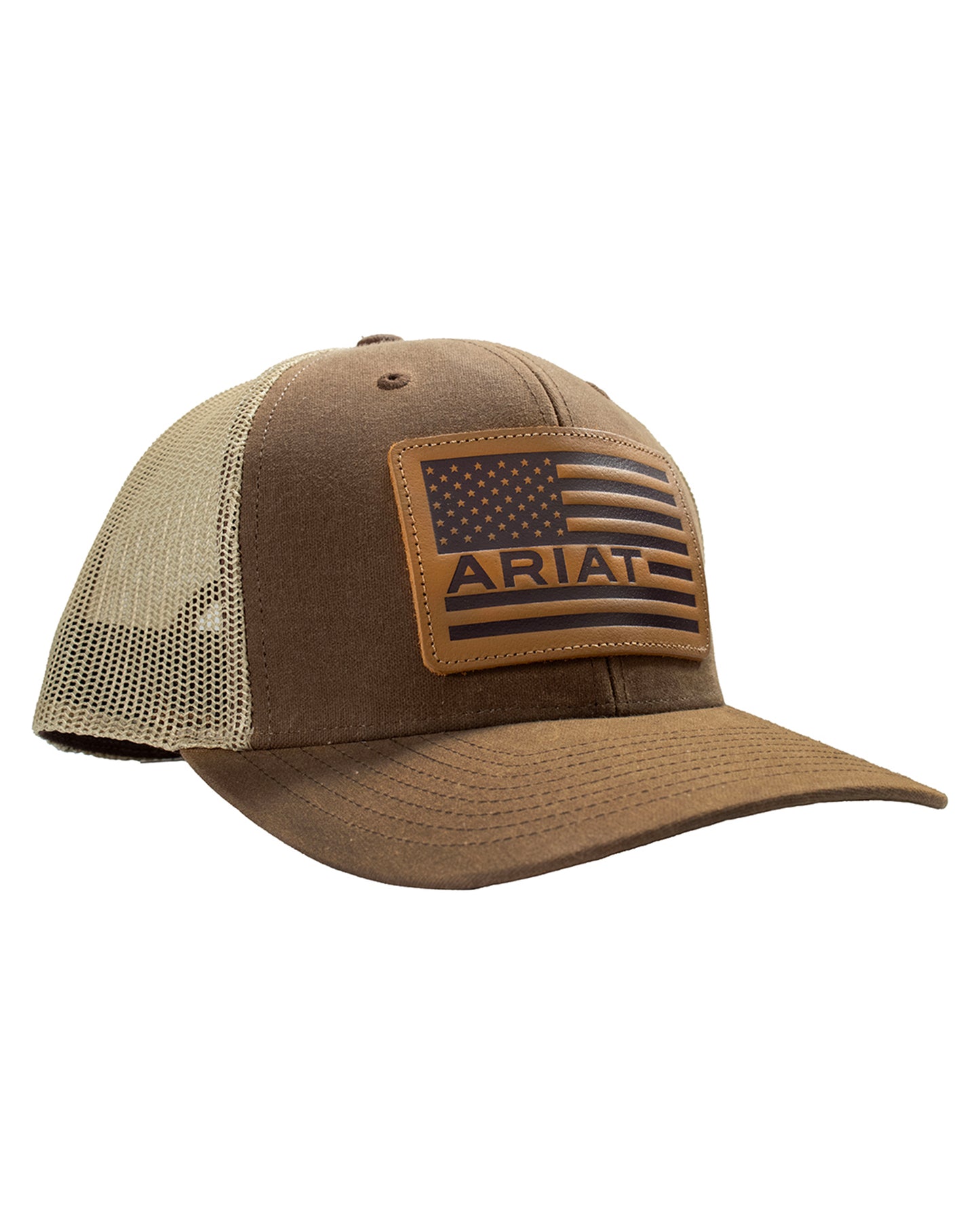 Ariat Leather USA Patch Cap by MFW from Skip’s Western Outfitters | MFW-A300008902-O/S-BRN
