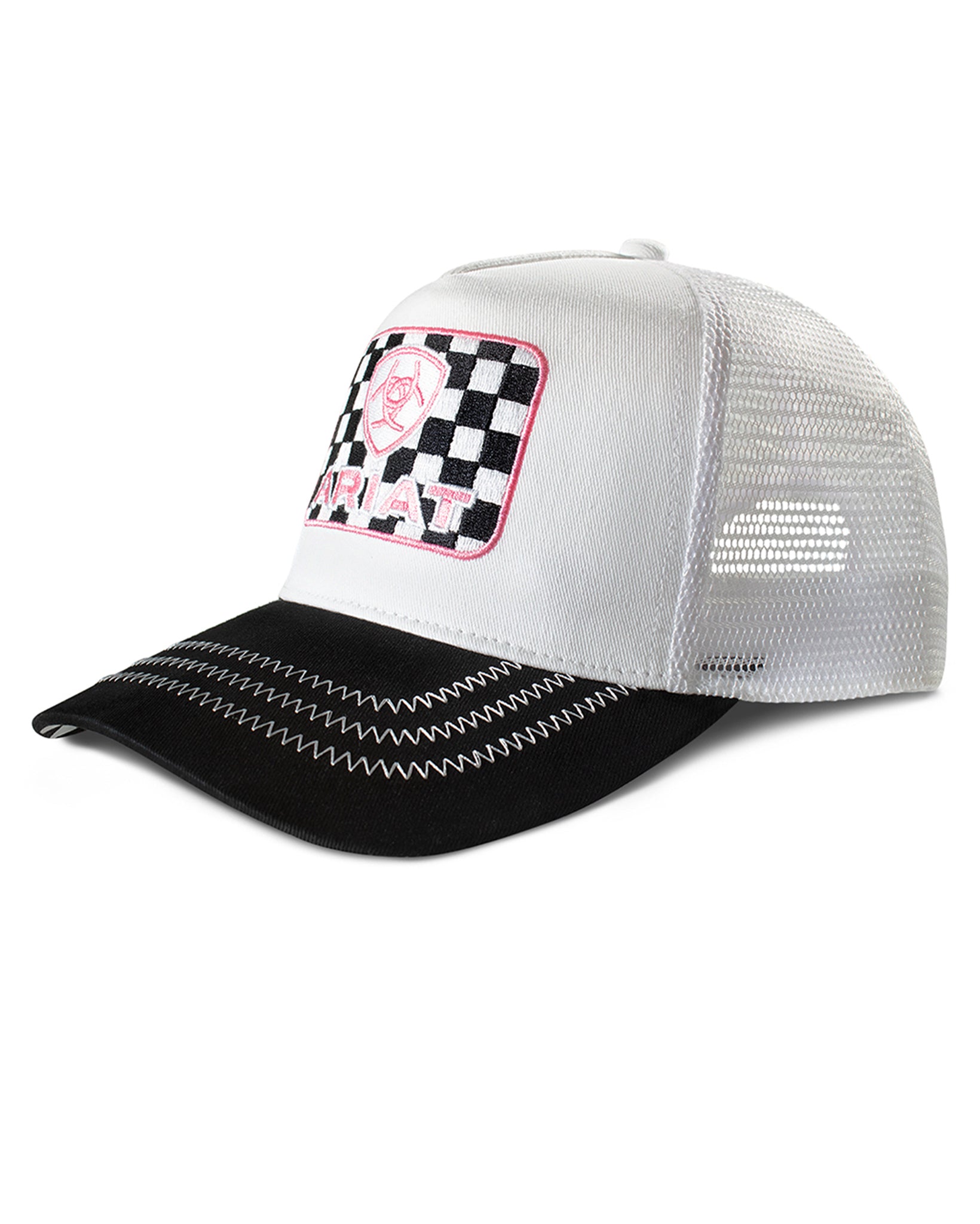 Women's Ariat Checkered Cap by Ariat Accessories from Skip’s Western Outfitters | MFW-A300093505-O/S-WHITE