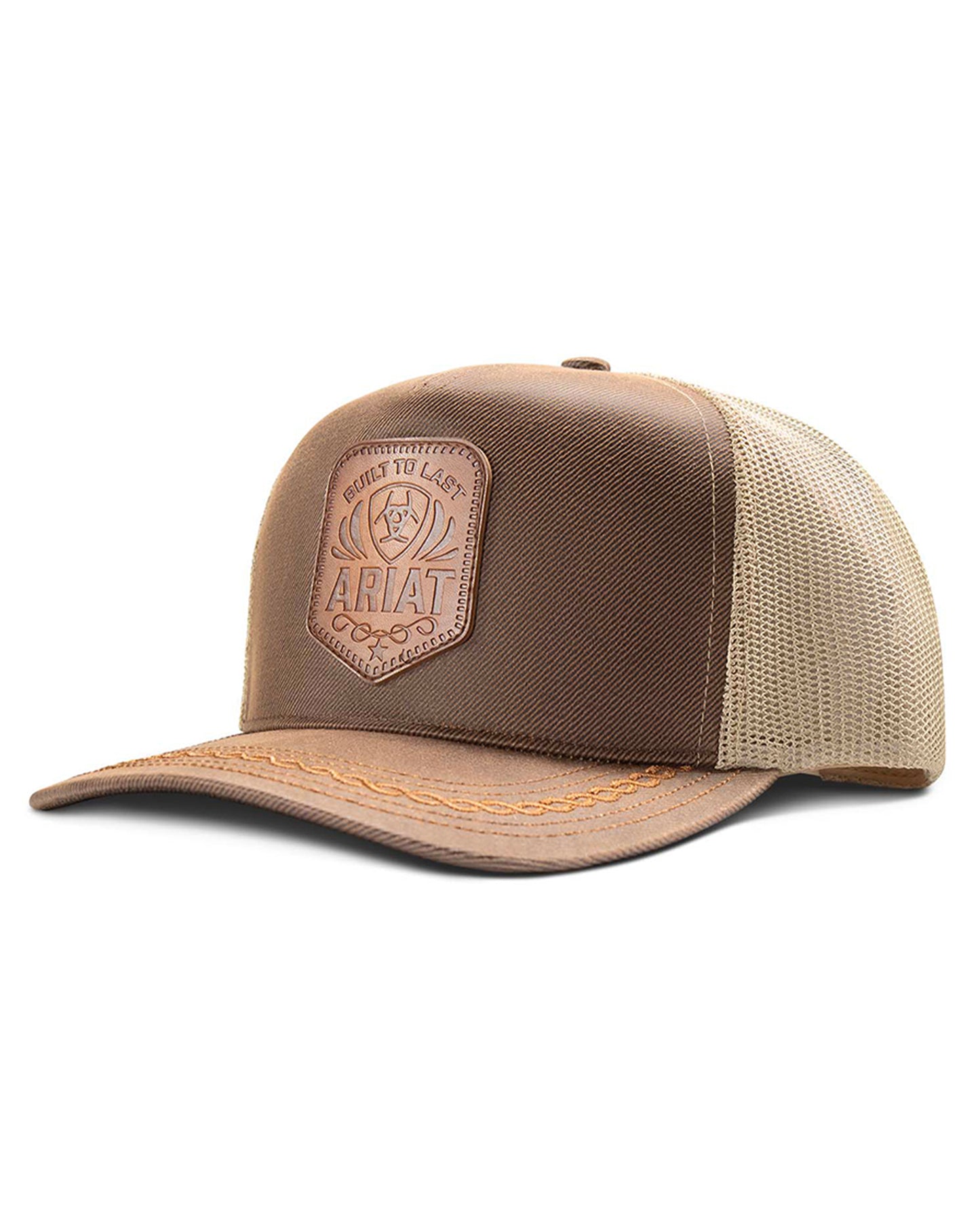 Men's Ariat Oilskin Cap by Ariat Accessories from Skip’s Western Outfitters | MFW-A300094502-O/S-BROWN