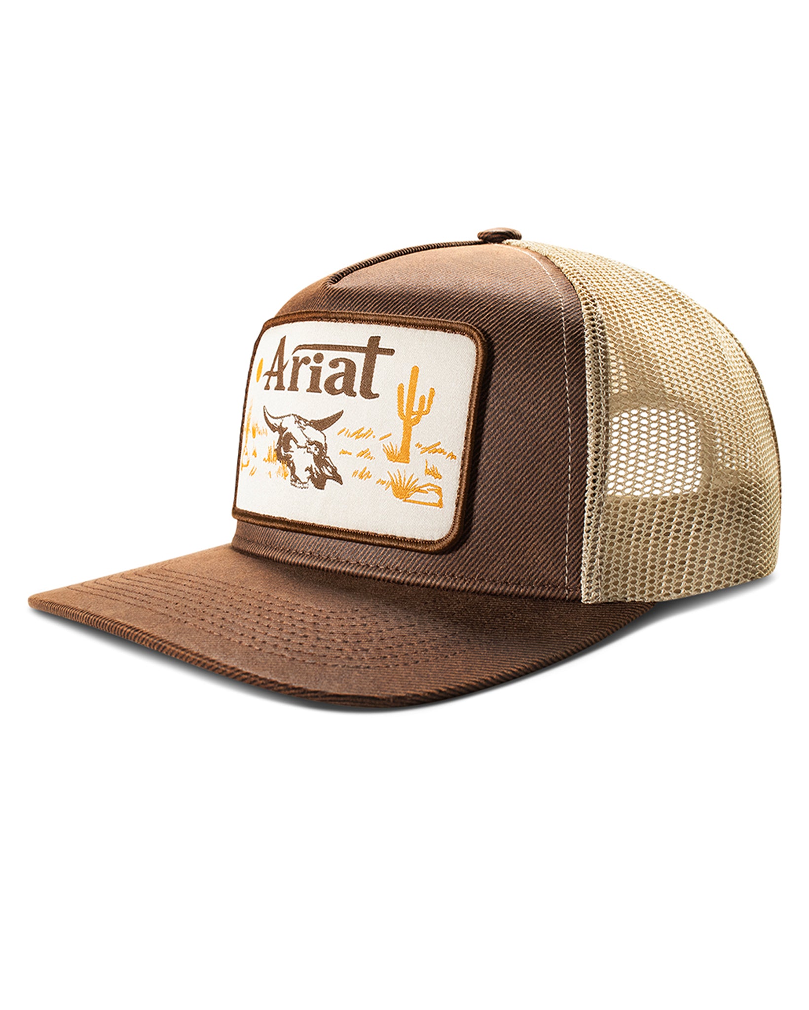 Mne's Ariat Desert Oilskin Cap by Ariat Accessories from Skip’s Western Outfitters | MFW-A300094602-O/S-BROWN