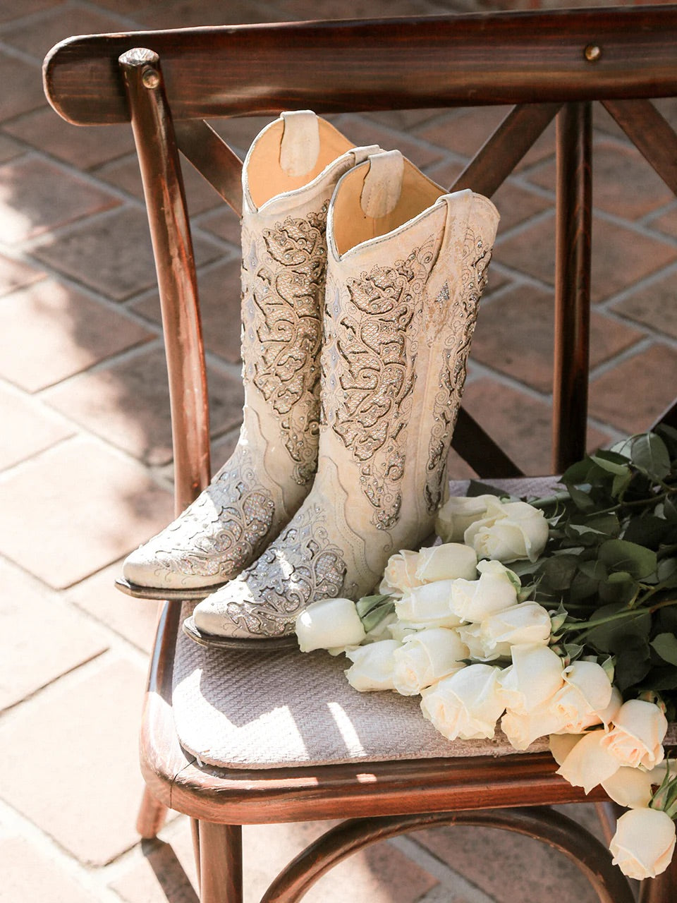 Corral Boots A3322 (White Glitter) Cowboy Boots Corral Boots A3322 (White Glitter) Cowboy Boots