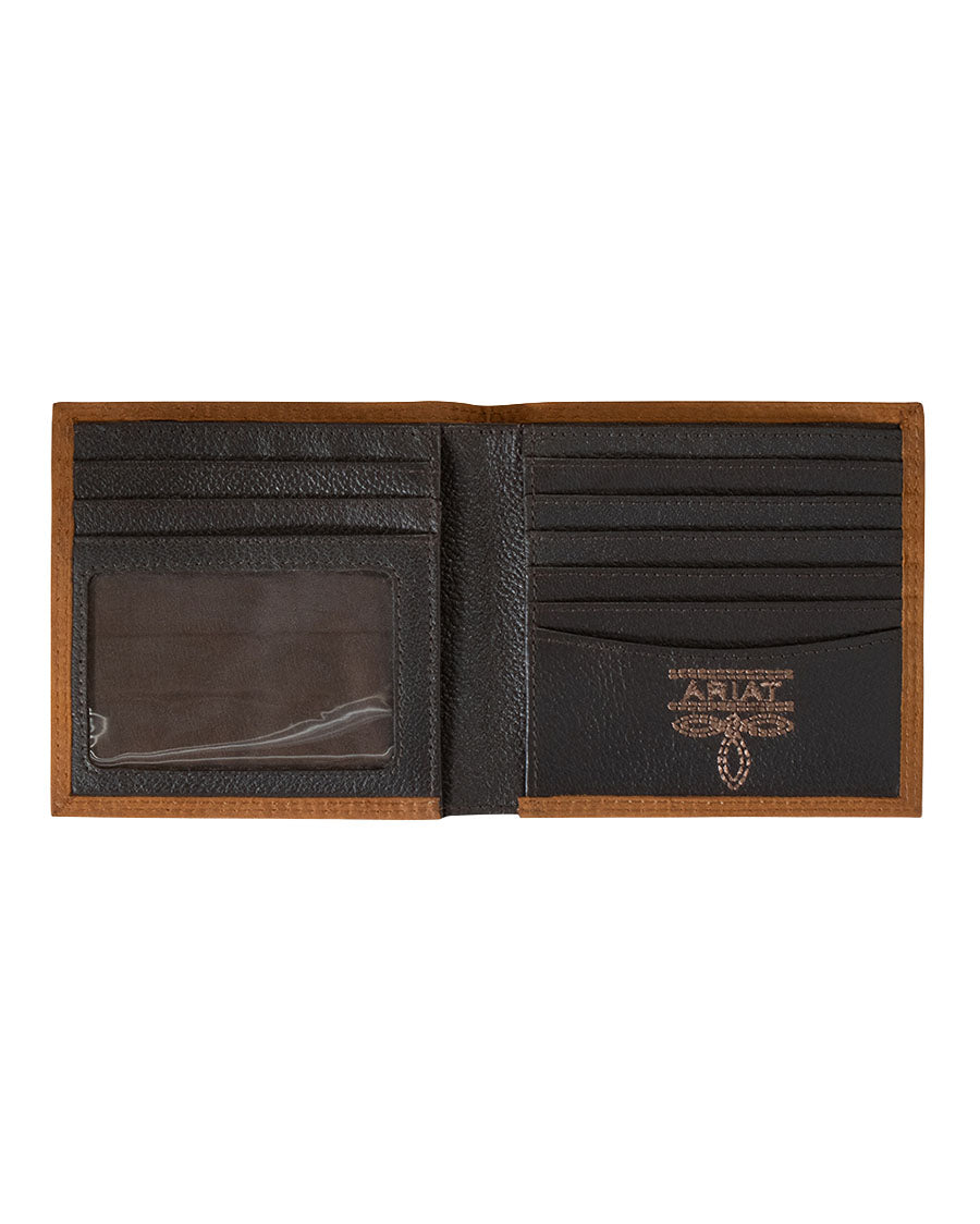 Men's Ariat Logo and Shield Bifold Wallet - A3548244
