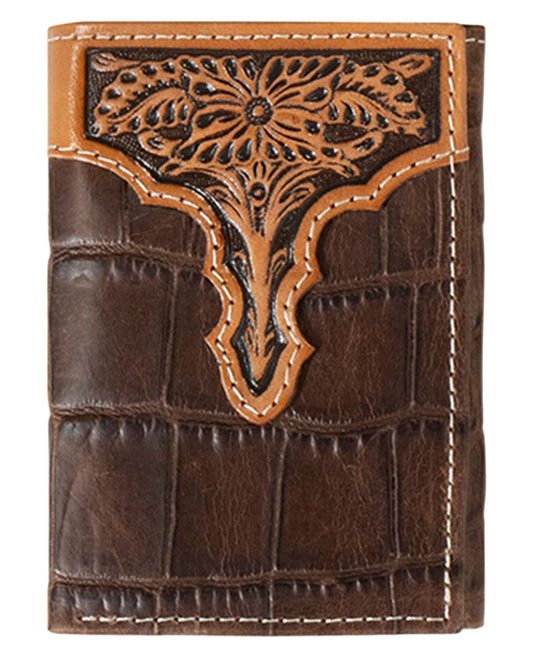 Croco Texture Trifold Wallet - A3552902