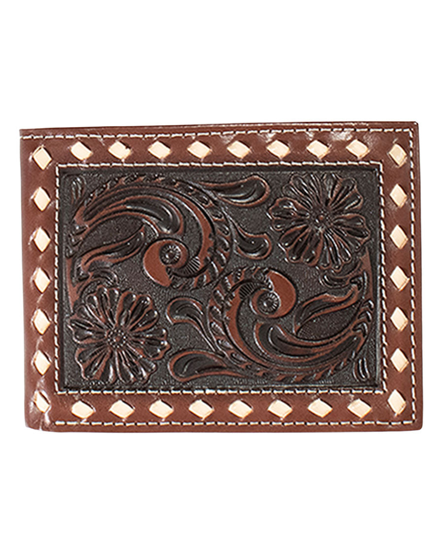 Floral Embossed Bifold Wallet - A3558102 by MFW from Skip’s Western Outfitters | MFW-A3558102-O/S-BROWN