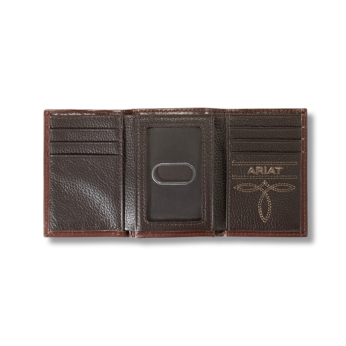 Genuine Leather Trifold Wallet - A3558202