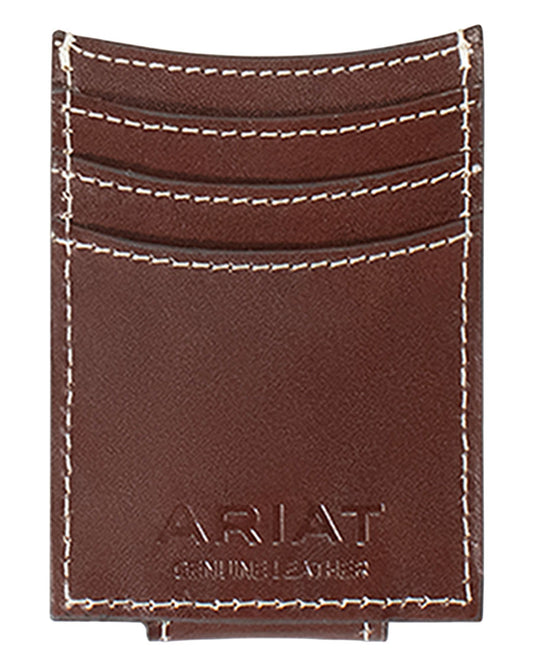 Men's Floral Embossed Money Clip Wallet - A3558302