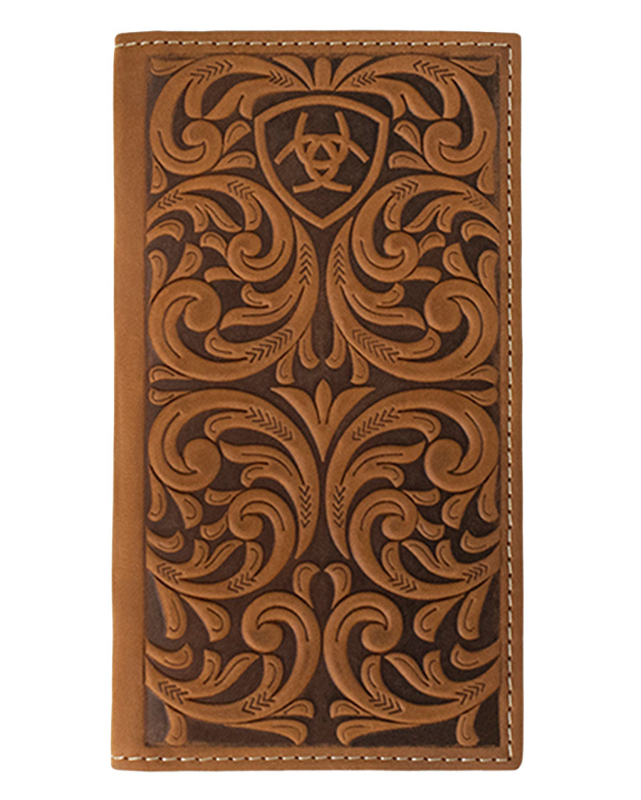 Men's Embossed Checkbook Rodeo Wallet - A3561244