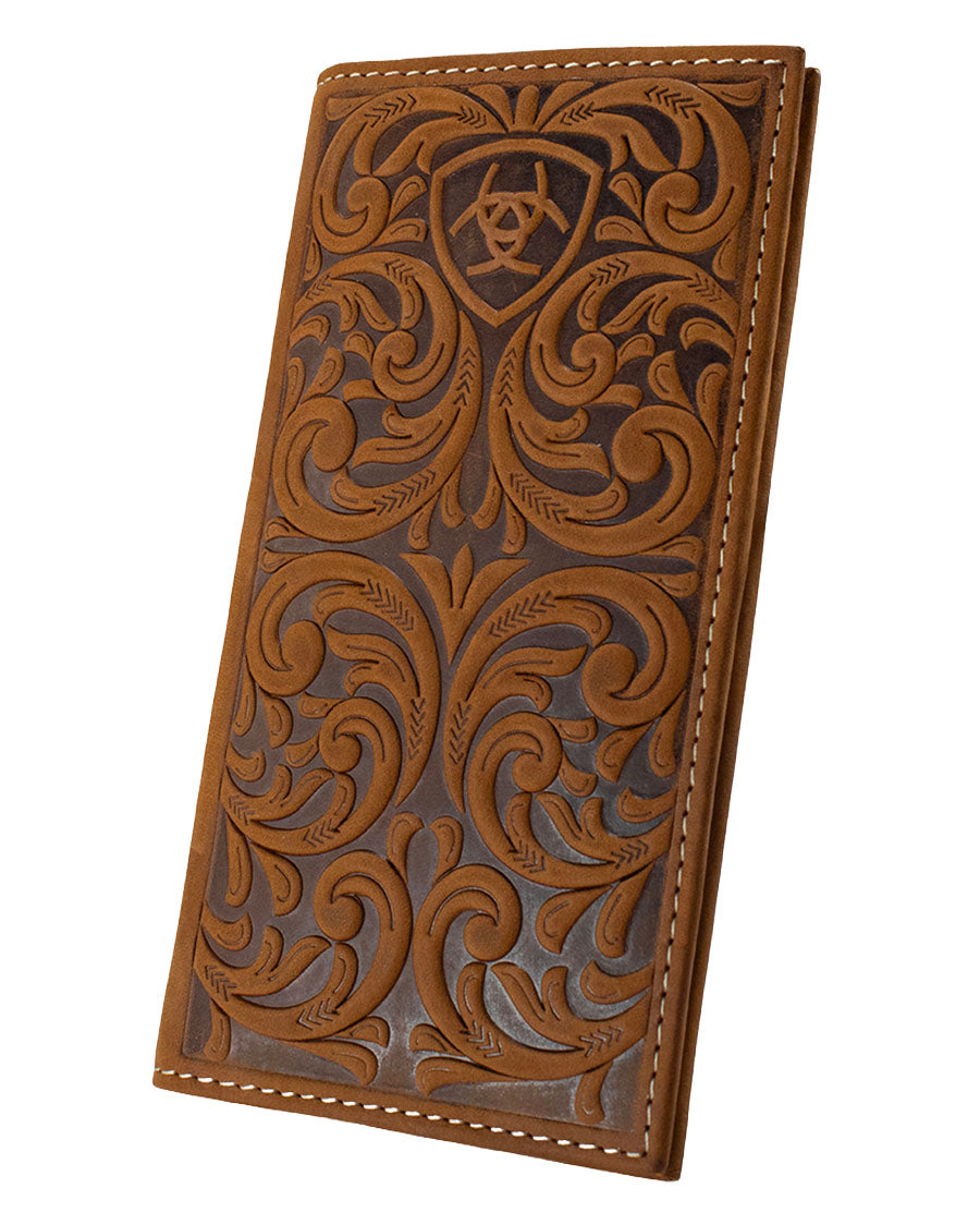 Men's Embossed Checkbook Rodeo Wallet - A3561244