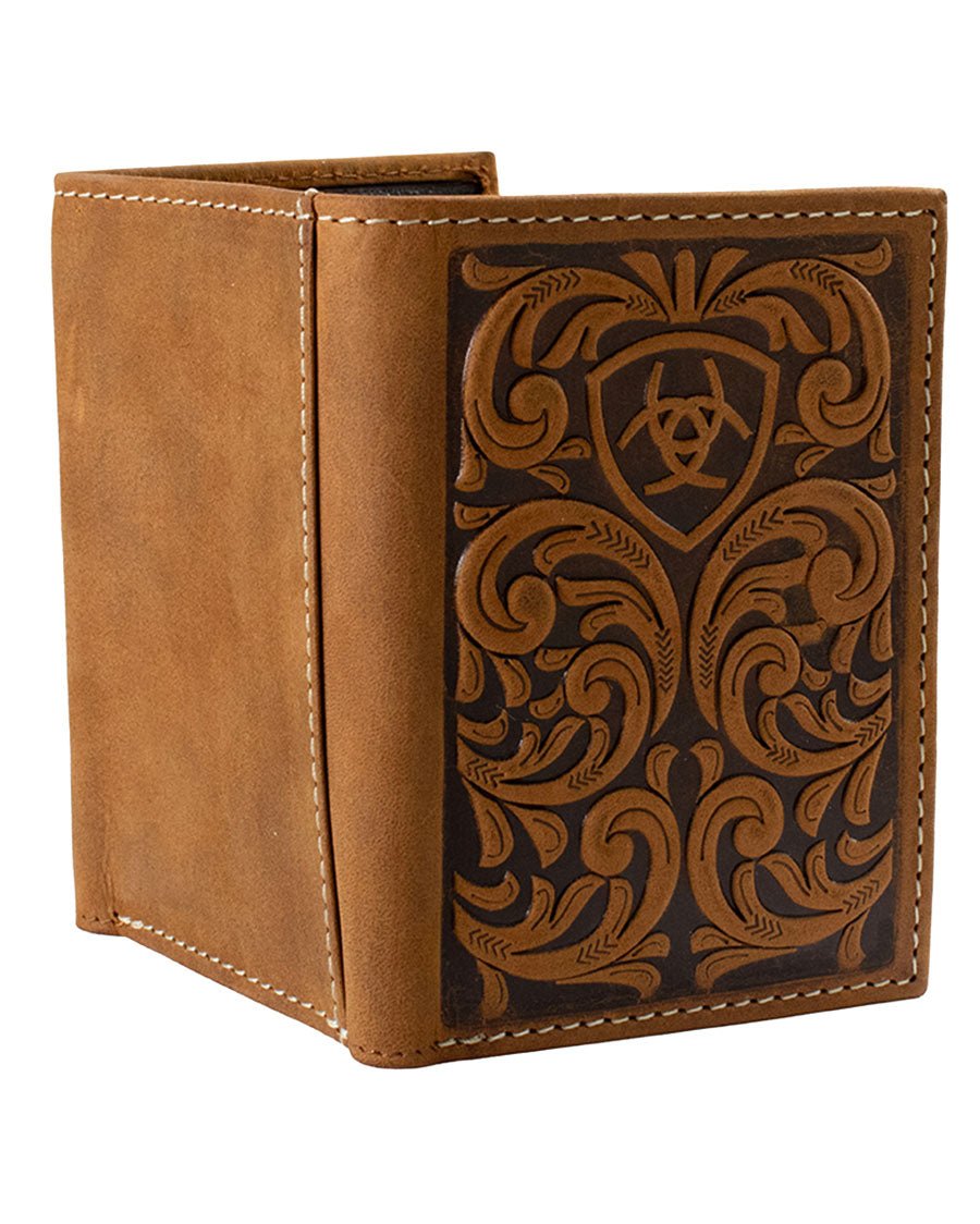 Men's Embossed Tri-Fold Wallet  - A3561344