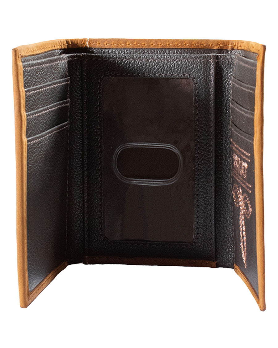 Men's Embossed Tri-Fold Wallet  - A3561344