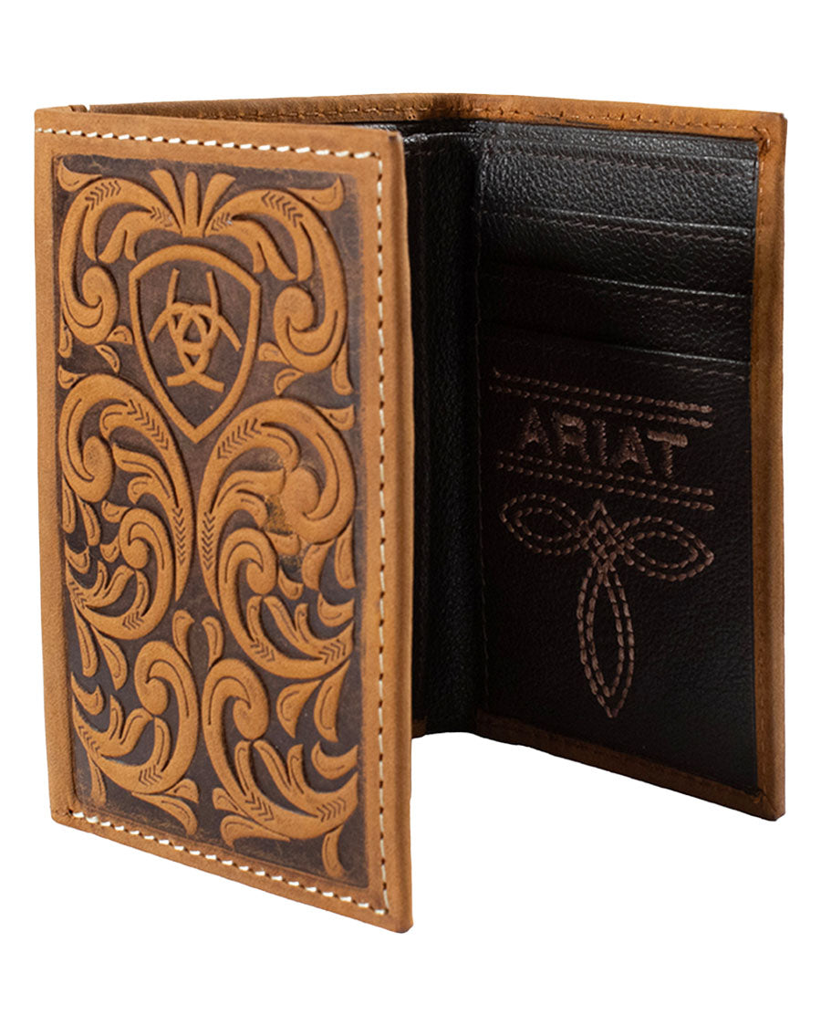 Men's Embossed Tri-Fold Wallet  - A3561344