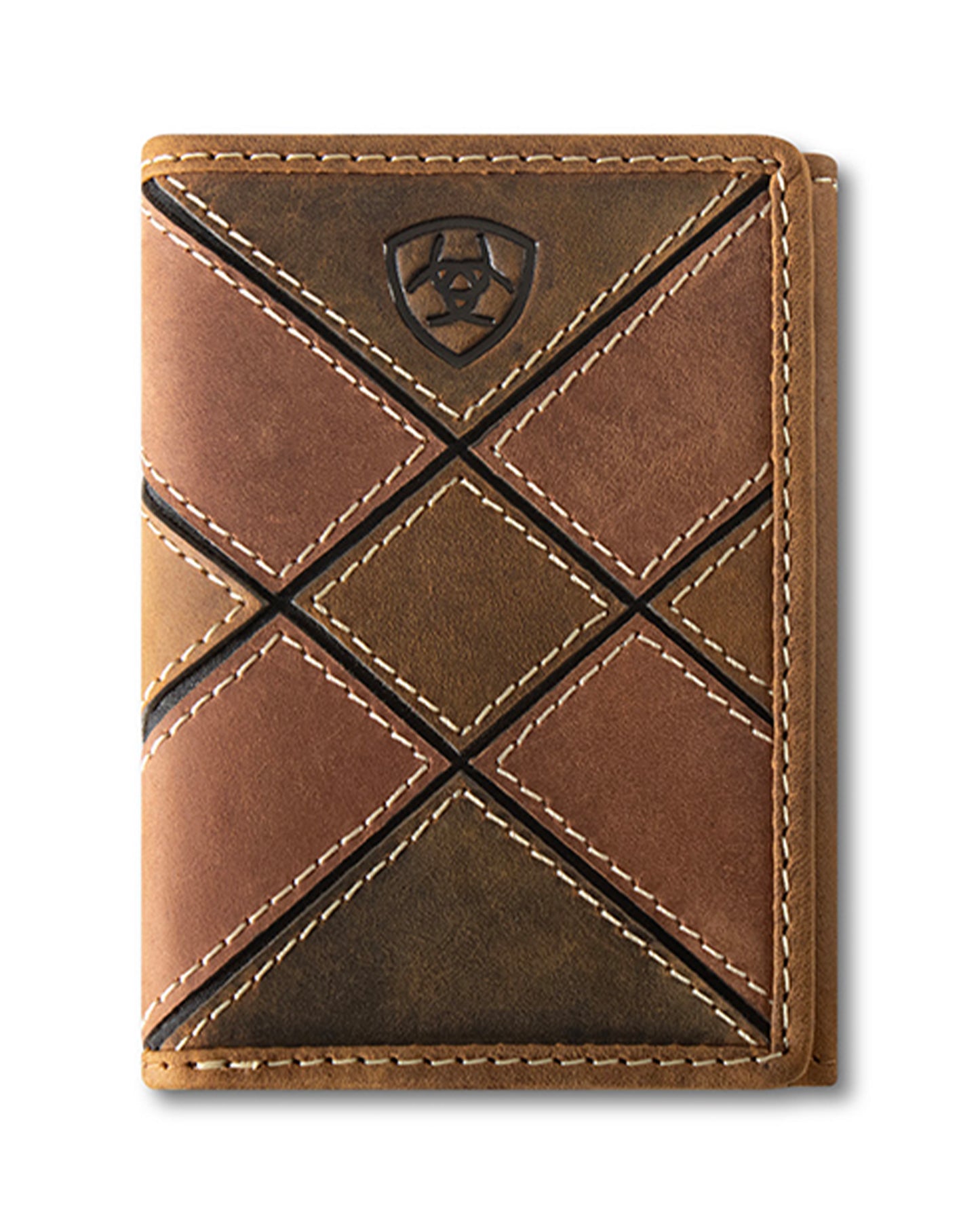 Ariat Trifold Patchwork Wallet by Ariat Accessories from Skip’s Western Outfitters | MFW-A3565497-O/S-BROWN