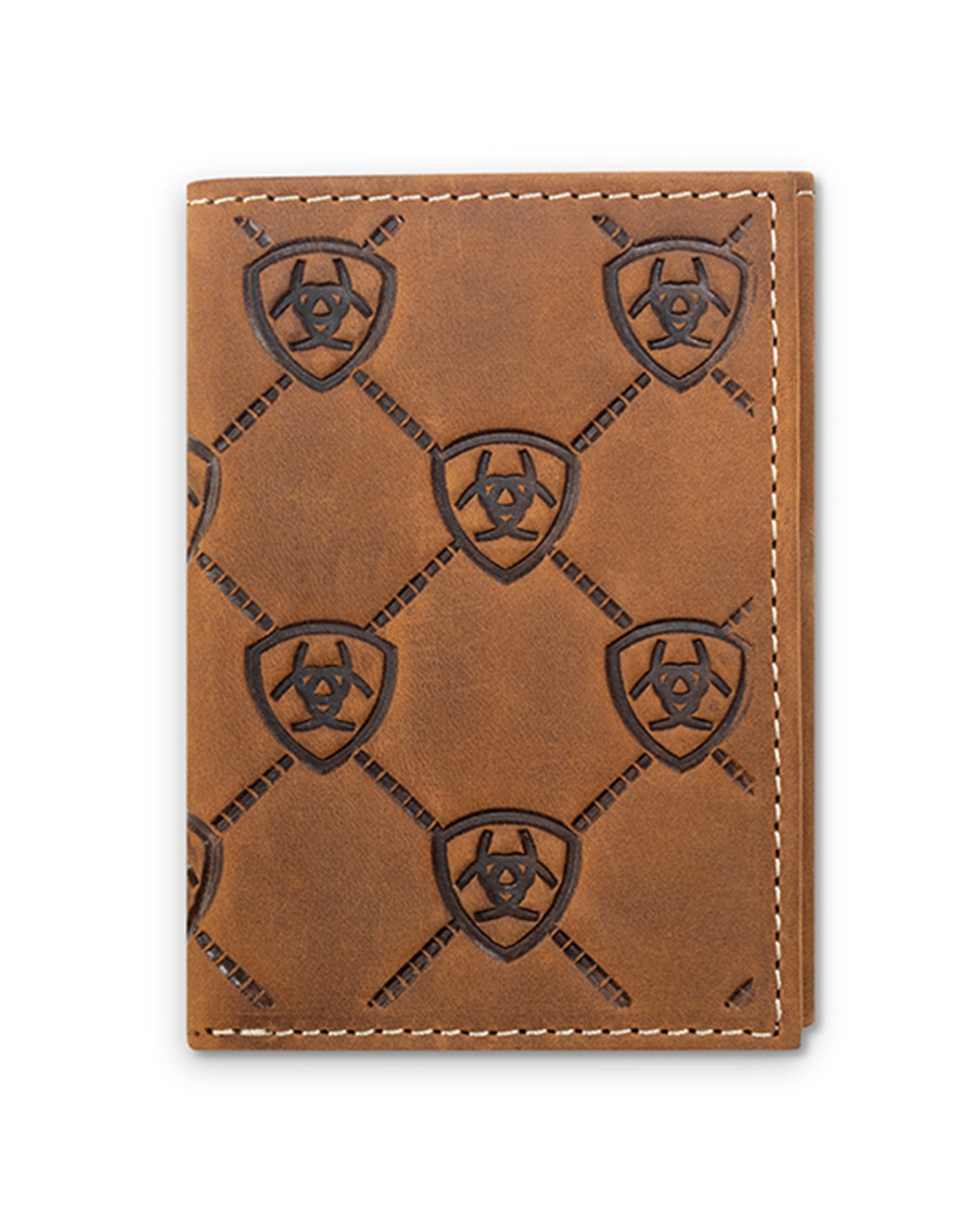 Ariat Embossed Trifold Wallet by Ariat Accessories from Skip’s Western Outfitters | MFW-A3565744-O/S-BROWN
