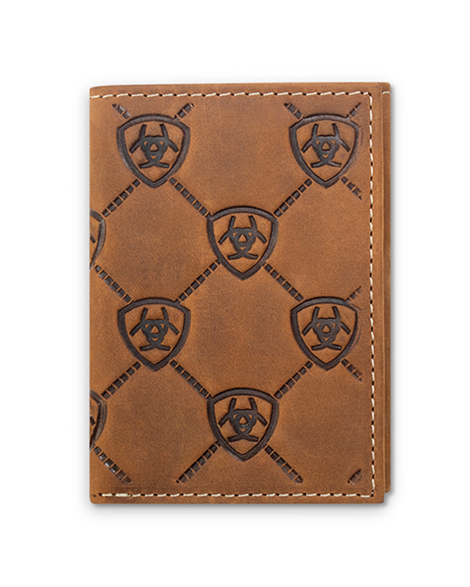 Ariat Embossed Trifold Wallet by Ariat Accessories from Skip’s Western Outfitters | MFW-A3565744-O/S-BROWN