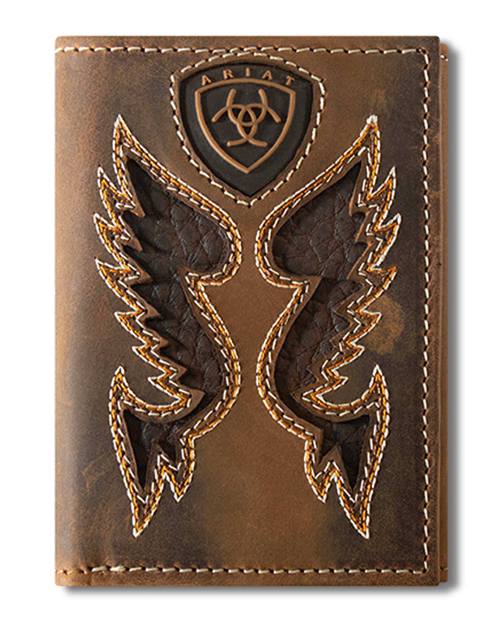 Ariat Trifold Boot Stitch Wallet by Ariat Accessories from Skip’s Western Outfitters | MFW-A3566002-O/S-BROWN