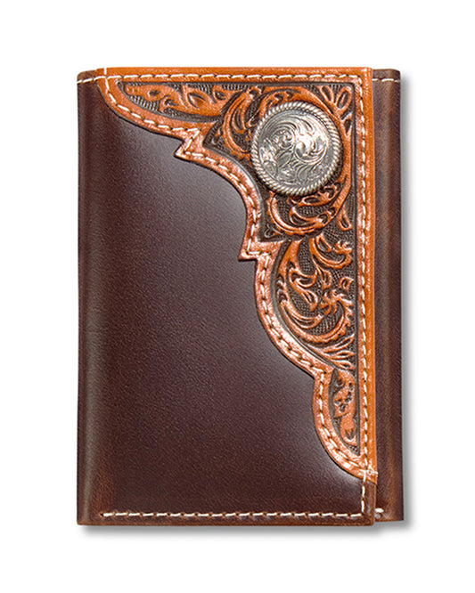 Ariat Embossed Trifold Wallet by Ariat Accessories from Skip’s Western Outfitters | MFW-A3566208-O/S-TAN