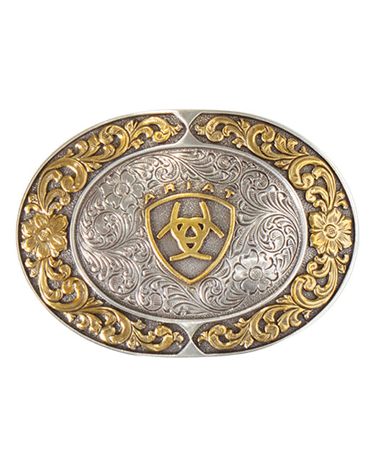 Floral Engraved Belt Buckle - A37020