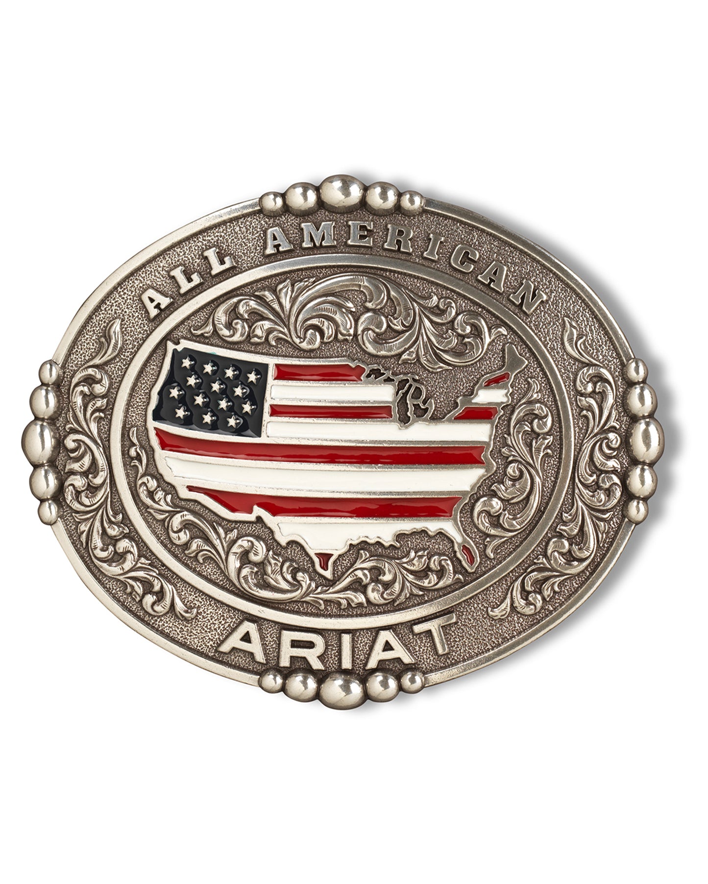American Flag Motif Belt Buckle