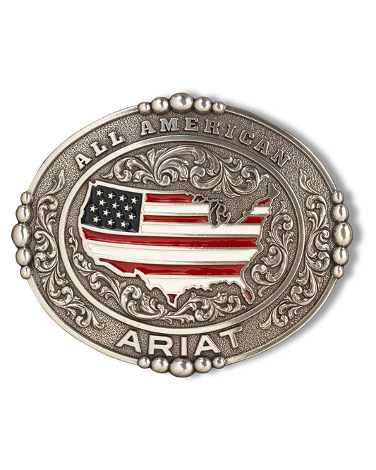 American Flag Motif Belt Buckle
