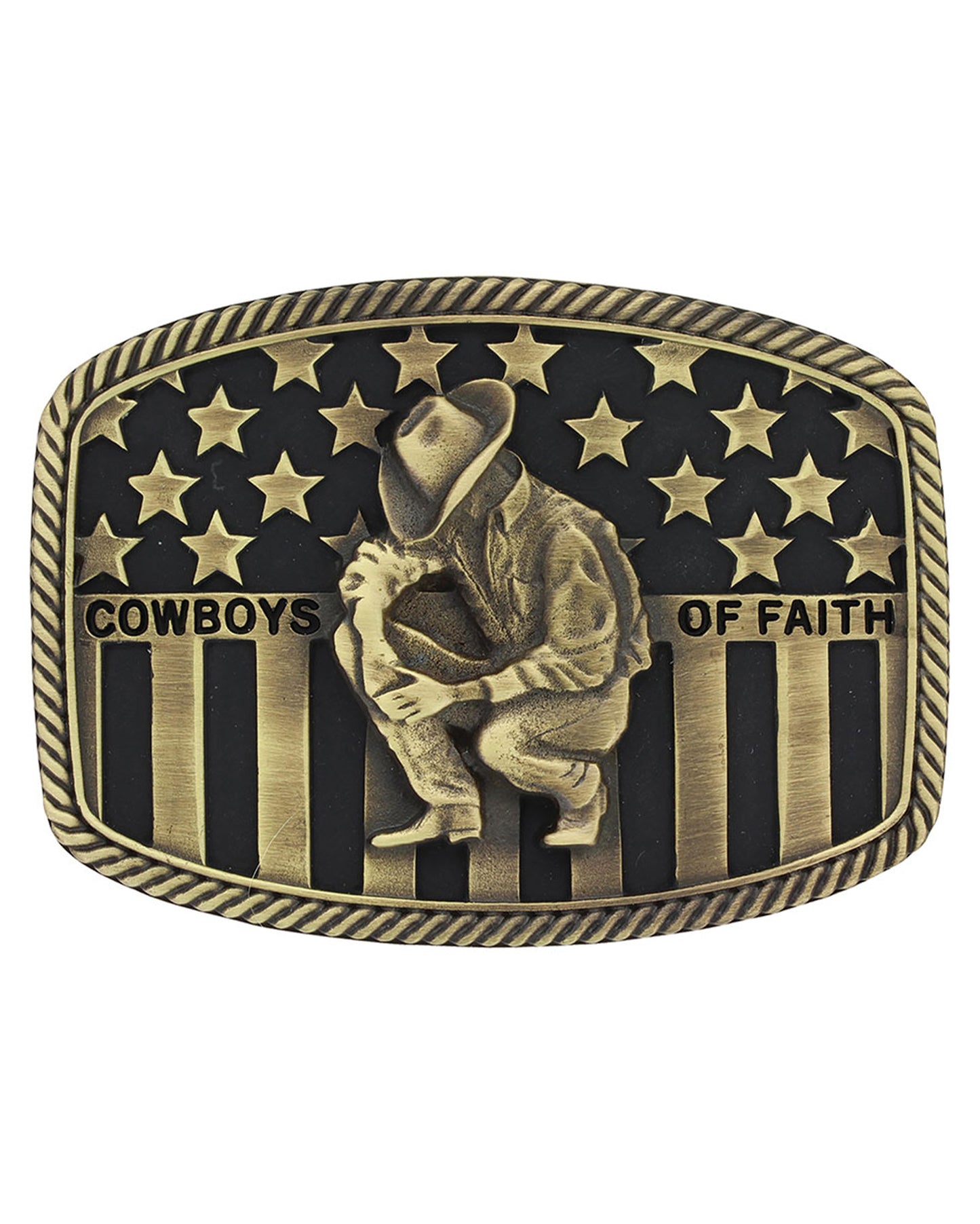 Cowboys Of Faith Buckle by Montana Silversmiths from Skip’s Western Outfitters | MON-A706C-O/S-REG