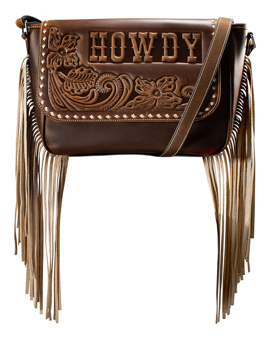 Women's 'HOWDY' Leather Crossbody Bag