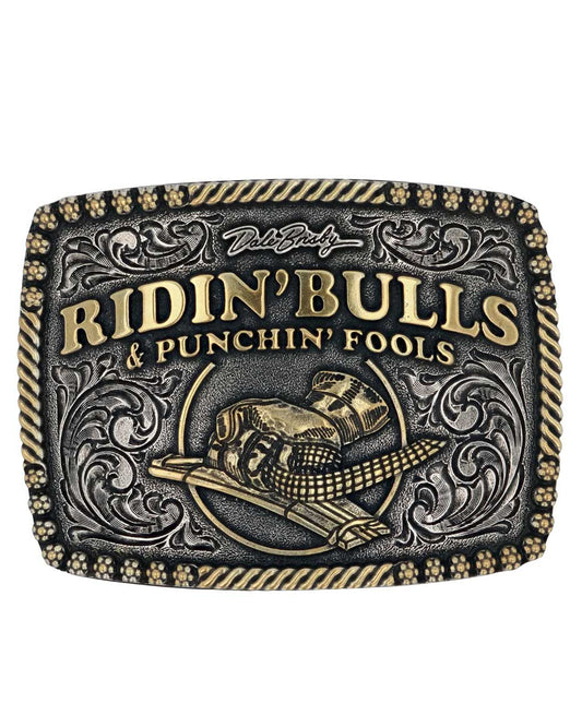 Dale Brisby Bulls & Fools Belt Buckle by Montana Silversmiths from Skip’s Western Outfitters | MON-A917DB-O/S-REG