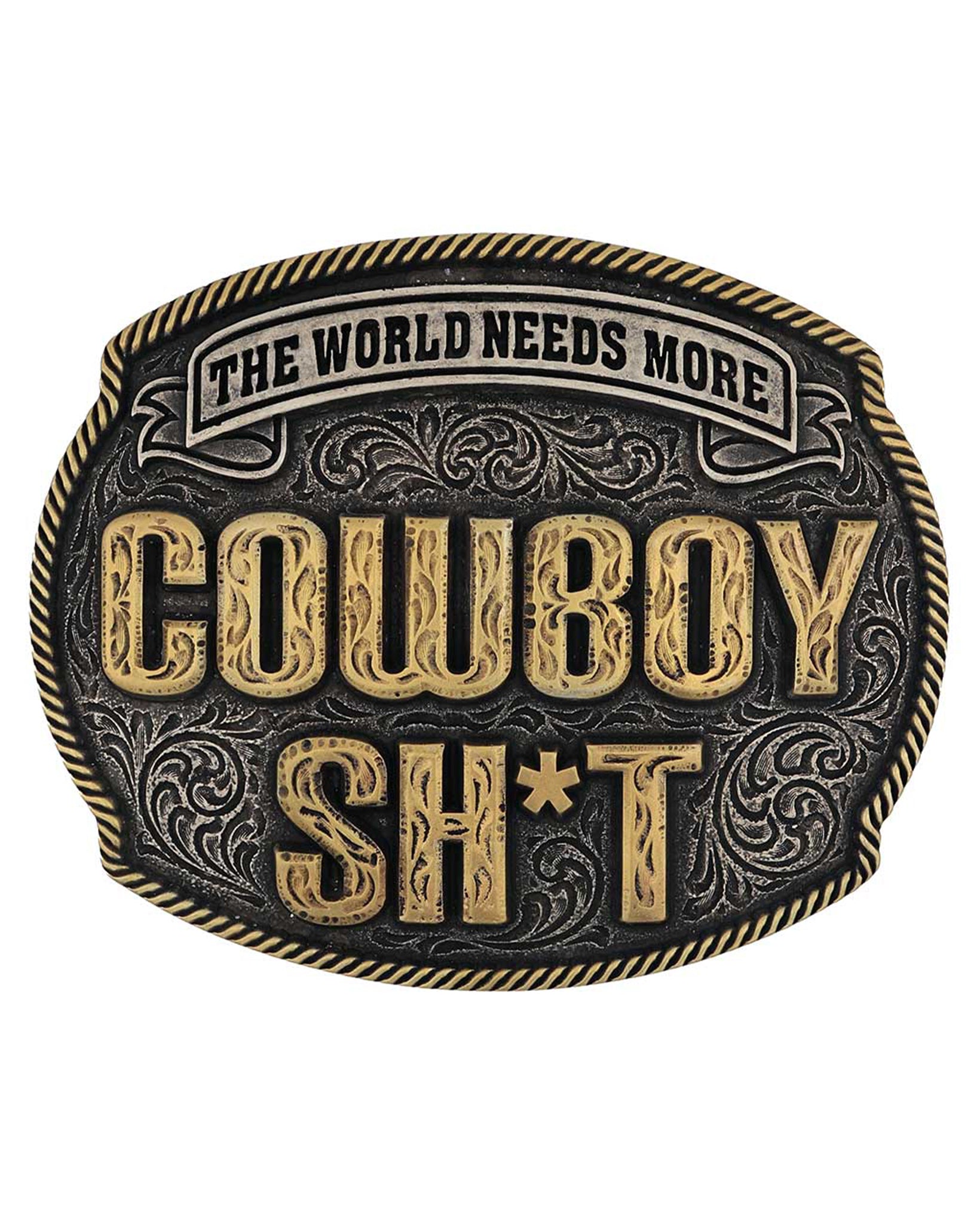 Cowboy Maverick Belt Buckle by Montana Silversmiths from Skip’s Western Outfitters | MON-A999CST-O/S