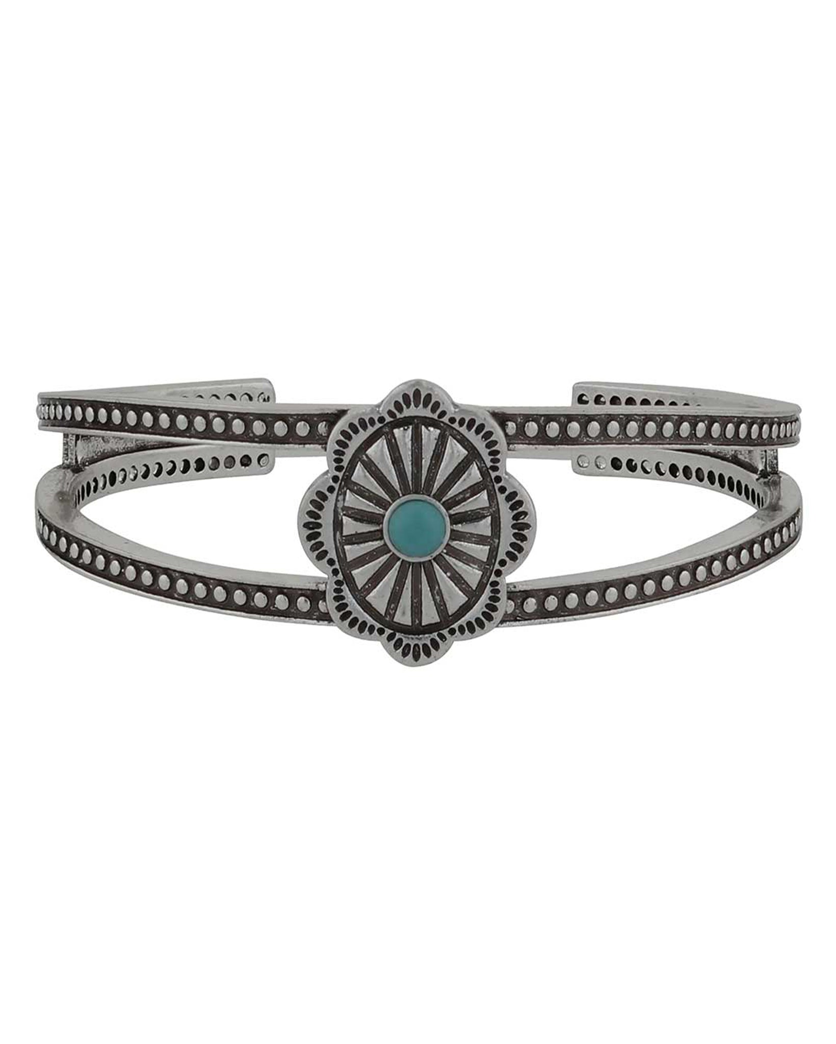 Solo Statement Concho Cuff Bracelet by Montana Silversmiths from Skip’s Western Outfitters | MON-ABC6073-O/S