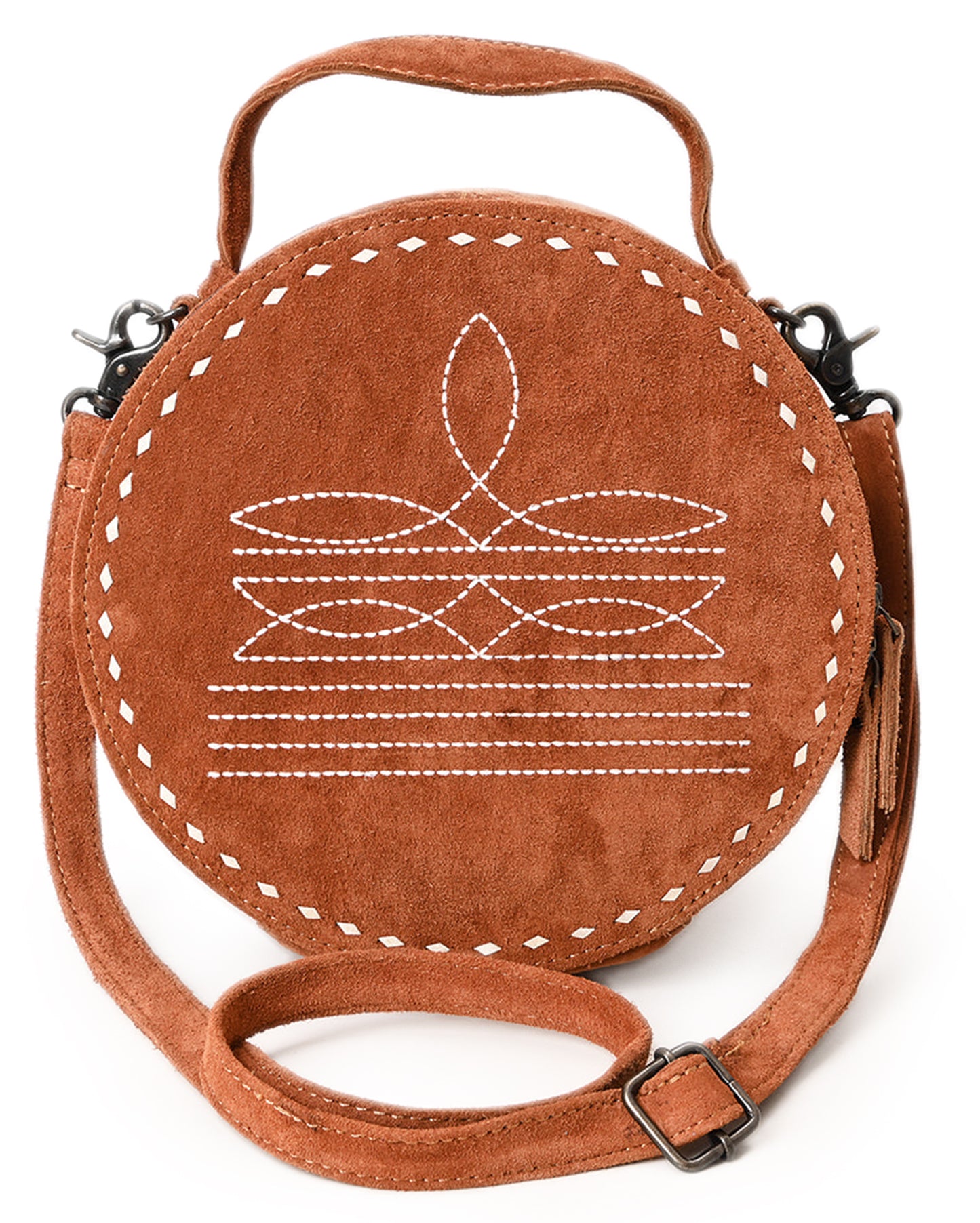 Canteen Western Suede Leather Bag by American Darling from Skip’s Western Outfitters | AMD-ADBG1549A-O/S