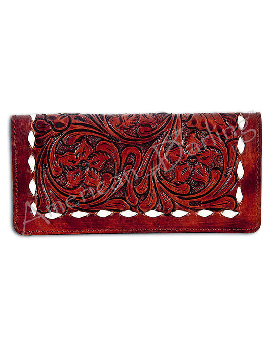 Western Tooled Leather Clutch by American Darling from Skip’s Western Outfitters | AMD-ADBG488M-Default-Title