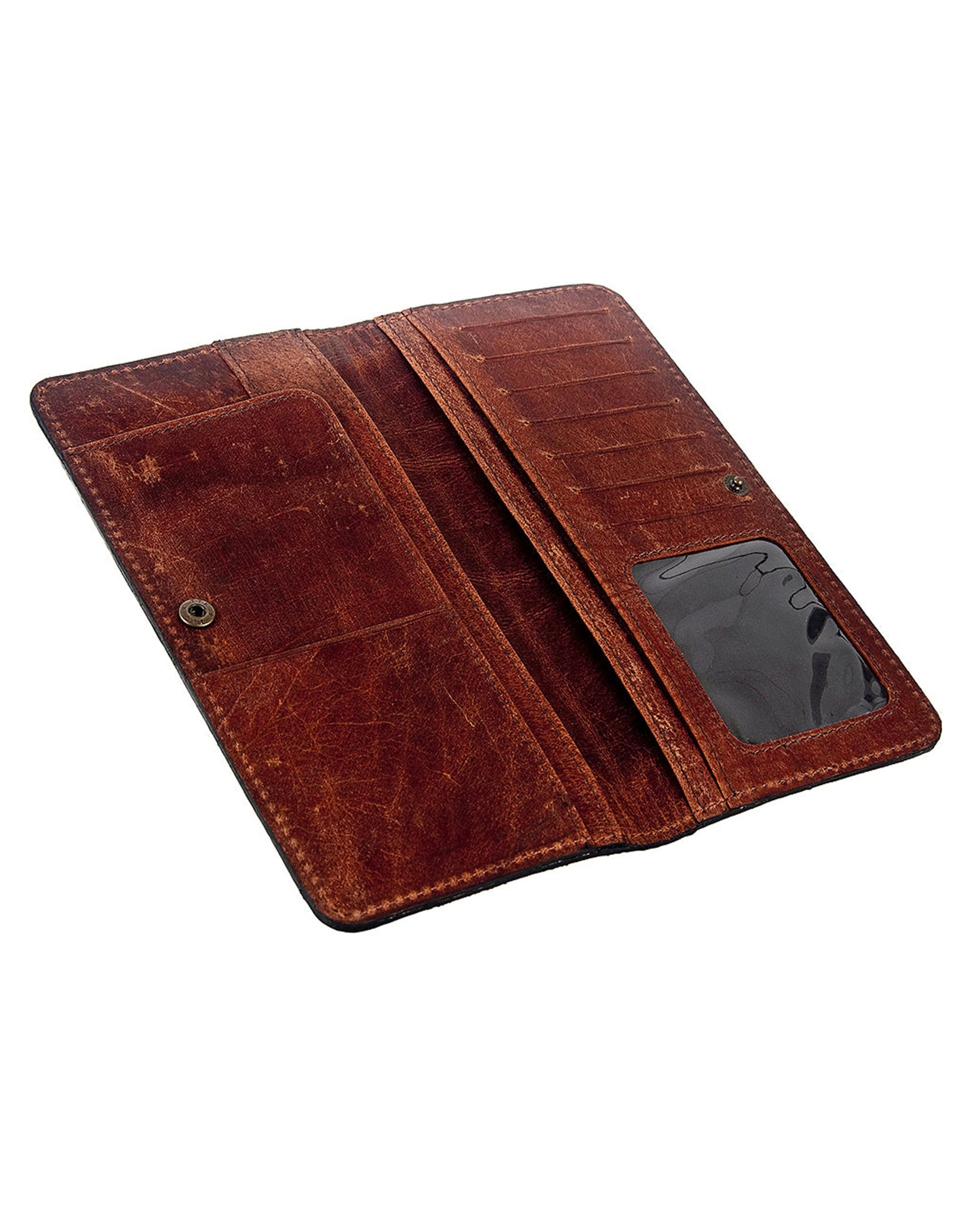 Western Tooled Leather Clutch