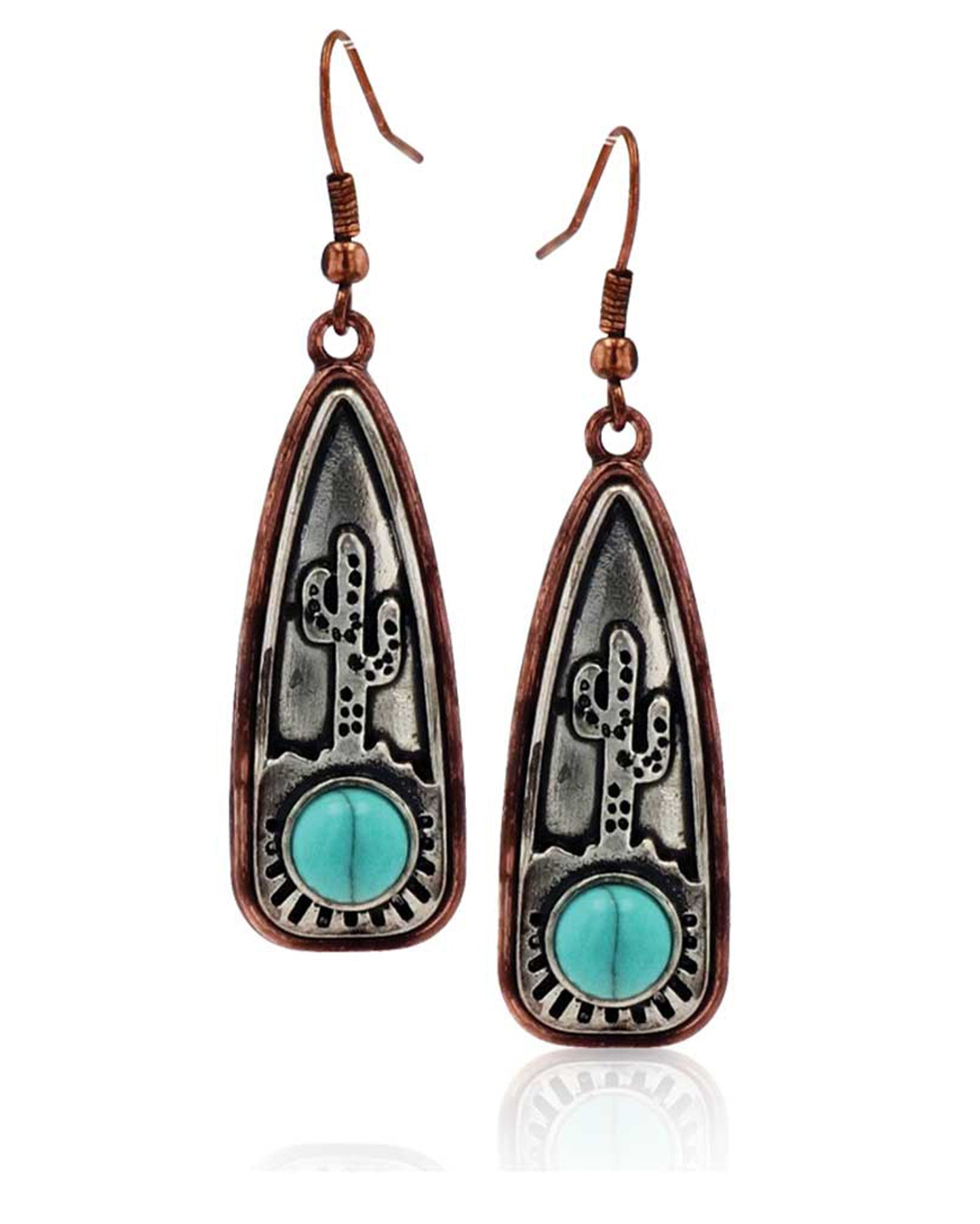 Southwest Skyline Turquoise Earrings by Montana Silversmiths from Skip’s Western Outfitters | MON-aer5561-O/S