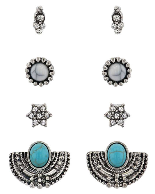 Gleam And Glimmer Attitude Earring Set by Montana Silversmiths from Skip’s Western Outfitters | MON-AER5932-O/S