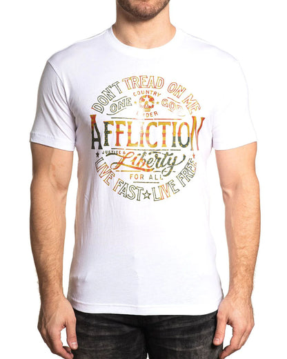 Men's Liberty For All T-Shirt by Affliction from Skip’s Western Outfitters | AFL-A23359-S-WHITE