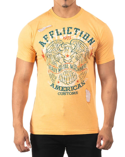 Men's AC Lost Riders T-Shirt by Affliction from Skip’s Western Outfitters | AFL-A24477-S-SHERBERT-PIGMENT-DYE