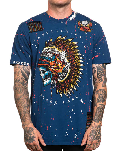 Men's Night Chief T-Shirt by Affliction from Skip’s Western Outfitters | AFL-A25691-S-NAVY