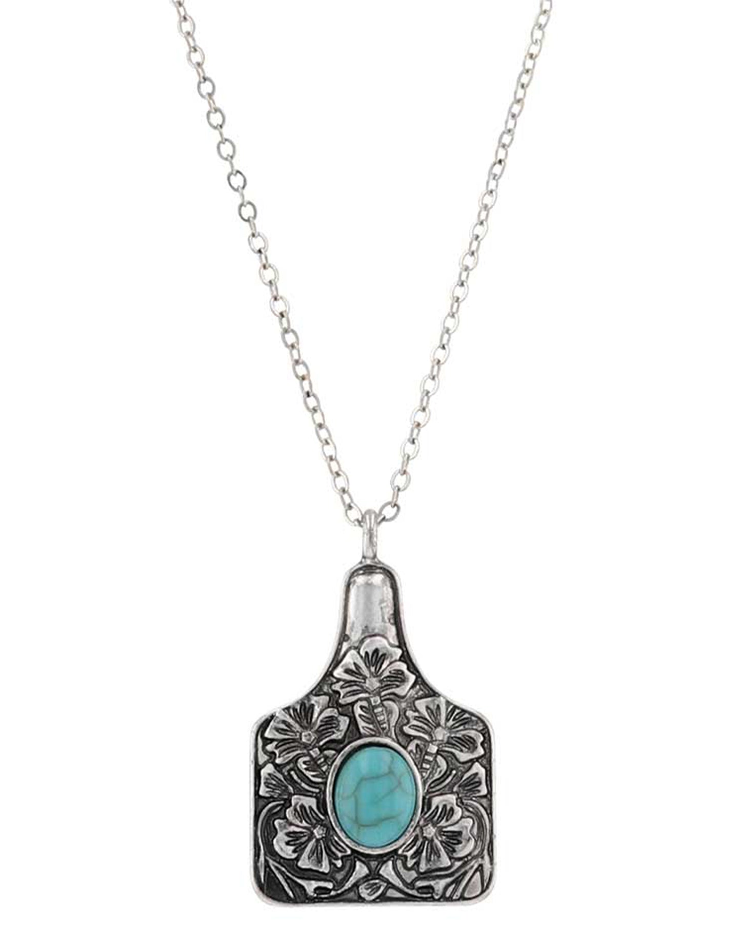 Floral Cowtag Attitude Necklace - Anc5929 by Montana Silversmiths from Skip’s Western Outfitters | MON-ANC5929-O/S